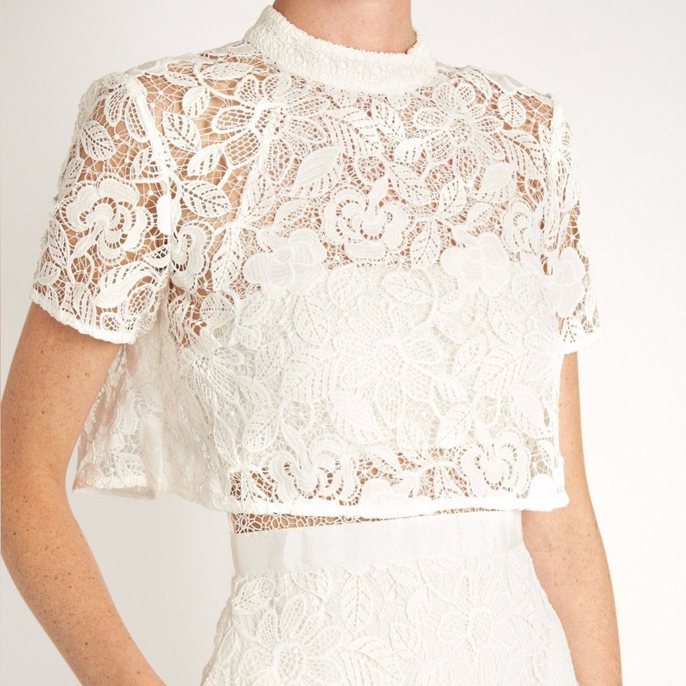 Self Portrait Marcela Dress White Lace US 6, UK 10